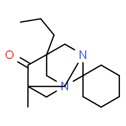 ChemSpider 2D Image | 5'-Methyl-7'-propyl-1',3'-diazaspiro[cyclohexane-1,2'-tricyclo[3.3.1.1~3,7~]decan]-6'-one | C17H28N2O
