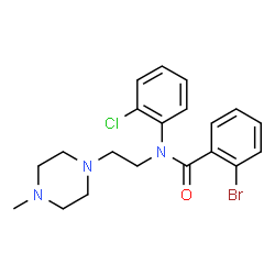 ChemSpider 2D Image | 2-Bromo-N-(2-chlorophenyl)-N-[2-(4-methyl-1-piperazinyl)ethyl]benzamide | C20H23BrClN3O