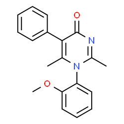 ChemSpider 2D Image | 1-(2-Methoxyphenyl)-2,6-dimethyl-5-phenyl-4(1H)-pyrimidinone | C19H18N2O2