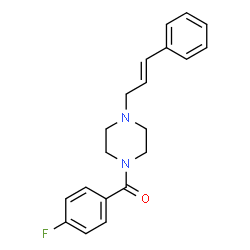 ChemSpider 2D Image | (4-Fluorophenyl){4-[(2E)-3-phenyl-2-propen-1-yl]-1-piperazinyl}methanone | C20H21FN2O