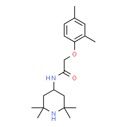 ChemSpider 2D Image | 2-(2,4-Dimethylphenoxy)-N-(2,2,6,6-tetramethyl-4-piperidinyl)acetamide | C19H30N2O2