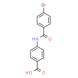 ChemSpider 2D Image | 4-[(4-Bromobenzoyl)amino]benzoic acid | C14H10BrNO3