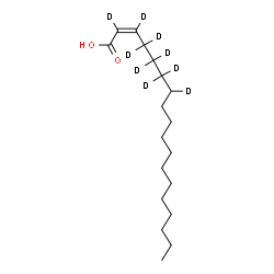 ChemSpider 2D Image | (2Z)-(2,3,4,4,5,5,6,6,7-~2~H_9_)-2-Octadecenoic acid | C18H25D9O2