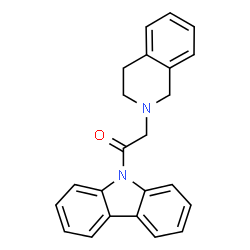 ChemSpider 2D Image | 1-(9H-Carbazol-9-yl)-2-(3,4-dihydro-2(1H)-isoquinolinyl)ethanone | C23H20N2O