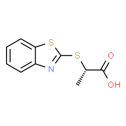 ChemSpider 2D Image | (2S)-2-(1,3-Benzothiazol-2-ylsulfanyl)propanoic acid | C10H9NO2S2