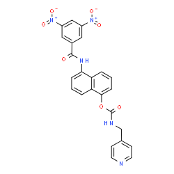 ChemSpider 2D Image | 5-[(3,5-Dinitrobenzoyl)amino]-1-naphthyl (4-pyridinylmethyl)carbamate | C24H17N5O7
