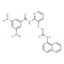 ChemSpider 2D Image | N-{3-[2-(1-Naphthylamino)-2-oxoethoxy]-2-pyridinyl}-3,5-dinitrobenzamide | C24H17N5O7