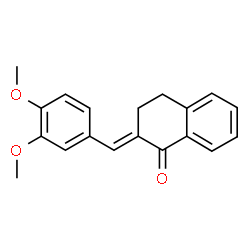 ChemSpider 2D Image | (2E)-2-(3,4-Dimethoxybenzylidene)-3,4-dihydro-1(2H)-naphthalenone | C19H18O3