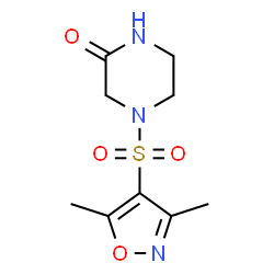 ChemSpider 2D Image | 4-[(3,5-Dimethyl-1,2-oxazol-4-yl)sulfonyl]-2-piperazinone | C9H13N3O4S