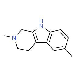 ChemSpider 2D Image | 2,6-Dimethyl-2,3,4,9-tetrahydro-1H-beta-carboline | C13H16N2