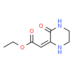 ChemSpider 2D Image | Ethyl (2E)-(3-oxo-2-piperazinylidene)acetate | C8H12N2O3