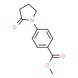 ChemSpider 2D Image | Methyl 4-(2-oxo-1-pyrrolidinyl)benzoate | C12H13NO3