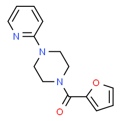 ChemSpider 2D Image | 2-Furyl[4-(2-pyridinyl)-1-piperazinyl]methanone | C14H15N3O2