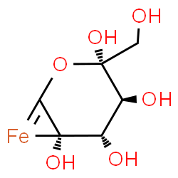ChemSpider 2D Image | (3S,4S,5S,6R)-3-(hydroxymethyl)-2-oxa-7$l^{3}-ferrabicyclo[4.1.0]hept-1(7)-ene-3,4,5,6-tetrol | C6H9FeO6