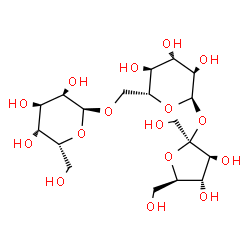 ChemSpider 2D Image | beta-D-Fructofuranosyl alpha-D-gulopyranosyl-(1->6)-alpha-D-glucopyranoside | C18H32O16