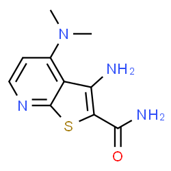ChemSpider 2D Image | 3-Amino-4-(dimethylamino)thieno[2,3-b]pyridine-2-carboxamide | C10H12N4OS