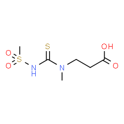 ChemSpider 2D Image | N-Methyl-N-[(methylsulfonyl)carbamothioyl]-beta-alanine | C6H12N2O4S2