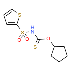 ChemSpider 2D Image | O-Cyclopentyl (2-thienylsulfonyl)carbamothioate | C10H13NO3S3