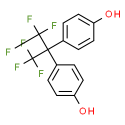ChemSpider 2D Image | 4,4'-(1,1,1,3,3,3-Hexafluoro-2,2-propanediyl)diphenol | C15H10F6O2