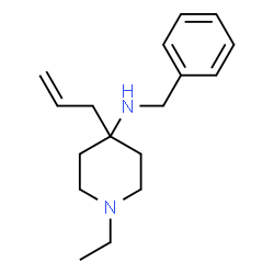 ChemSpider 2D Image | 4-Allyl-N-benzyl-1-ethyl-4-piperidinamine | C17H26N2