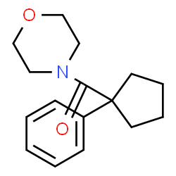 ChemSpider 2D Image | 4-Morpholinyl(1-phenylcyclopentyl)methanone | C16H21NO2