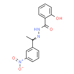 ChemSpider 2D Image | 2-Hydroxy-N'-[1-(3-nitrophenyl)ethylidene]benzohydrazide | C15H13N3O4