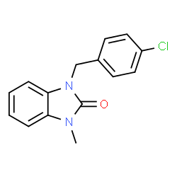 ChemSpider 2D Image | 1-(4-chloro-benzyl)-3-methyl-1,3-dihydro-benzoimidazol-2-one | C15H13ClN2O