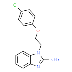 ChemSpider 2D Image | 1-[2-(4-Chlorophenoxy)ethyl]-1H-benzimidazol-2-amine | C15H14ClN3O