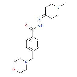 ChemSpider 2D Image | N'-(1-Methyl-4-piperidinylidene)-4-(4-morpholinylmethyl)benzohydrazide | C18H26N4O2