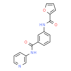 ChemSpider 2D Image | N-[3-(3-Pyridinylcarbamoyl)phenyl]-2-furamide | C17H13N3O3