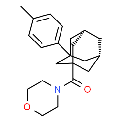 ChemSpider 2D Image | [(5R,7S)-3-(4-Methylphenyl)adamantan-1-yl](4-morpholinyl)methanone | C22H29NO2