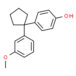 ChemSpider 2D Image | 4-[1-(3-Methoxyphenyl)cyclopentyl]phenol | C18H20O2