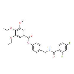 ChemSpider 2D Image | 4-{[(2,4-Difluorobenzoyl)amino]methyl}phenyl 3,4,5-triethoxybenzoate | C27H27F2NO6