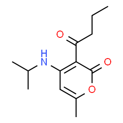 ChemSpider 2D Image | 3-Butyryl-4-isopropylamino-6-methyl-pyran-2-one | C13H19NO3
