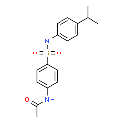 ChemSpider 2D Image | N-{4-[(4-Isopropylphenyl)sulfamoyl]phenyl}acetamide | C17H20N2O3S