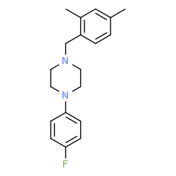 ChemSpider 2D Image | 1-(2,4-Dimethylbenzyl)-4-(4-fluorophenyl)piperazine | C19H23FN2