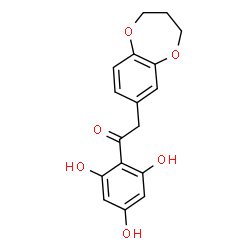 ChemSpider 2D Image | 2-(3,4-Dihydro-2H-1,5-benzodioxepin-7-yl)-1-(2,4,6-trihydroxyphenyl)ethanone | C17H16O6