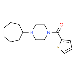 ChemSpider 2D Image | (4-Cycloheptyl-1-piperazinyl)(2-thienyl)methanone | C16H24N2OS