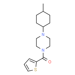 ChemSpider 2D Image | [4-(4-Methylcyclohexyl)-1-piperazinyl](2-thienyl)methanone | C16H24N2OS