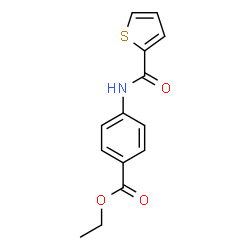 ChemSpider 2D Image | Ethyl 4-[(2-thienylcarbonyl)amino]benzoate | C14H13NO3S