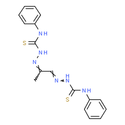 ChemSpider 2D Image | (2E,2'Z)-2,2'-[(1E,2Z)-1,2-Propanediylidene]bis(N-phenylhydrazinecarbothioamide) | C17H18N6S2