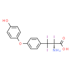 ChemSpider 2D Image | O-(4-Hydroxyphenyl)-alpha,beta,beta-triiodo-L-tyrosine | C15H12I3NO4