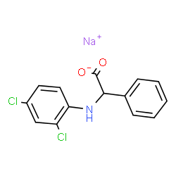 ChemSpider 2D Image | Sodium [(2,4-dichlorophenyl)amino](phenyl)acetate | C14H10Cl2NNaO2