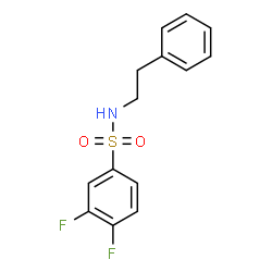 ChemSpider 2D Image | 3,4-Difluoro-N-(2-phenylethyl)benzenesulfonamide | C14H13F2NO2S