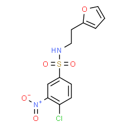 ChemSpider 2D Image | 4-Chloro-N-[2-(2-furyl)ethyl]-3-nitrobenzenesulfonamide | C12H11ClN2O5S