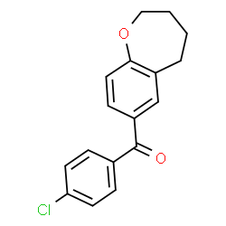 ChemSpider 2D Image | 7-(4-chlorobenzoyl)-2,3,4,5-tetrahydro-1-benzoxepine | C17H15ClO2