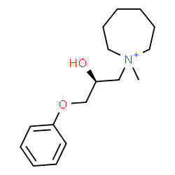 ChemSpider 2D Image | 1-[(2S)-2-Hydroxy-3-phenoxypropyl]-1-methylazepanium | C16H26NO2