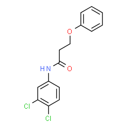 ChemSpider 2D Image | N-(3,4-Dichlorophenyl)-3-phenoxypropanamide | C15H13Cl2NO2