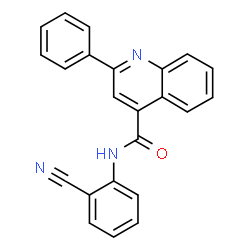 ChemSpider 2D Image | N-(2-Cyanophenyl)-2-phenyl-4-quinolinecarboxamide | C23H15N3O