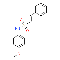 ChemSpider 2D Image | (E)-N-(4-Methoxyphenyl)-2-phenylethenesulfonamide | C15H15NO3S